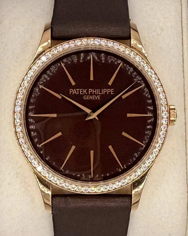 Patek Philippe Calatrava 33MM Chocolate Dial Textile Strap (4897R)