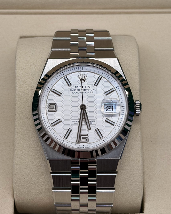 2026 Rolex Land-Dweller 40MM White Dial Flat Jubilee Bracelet (127334)