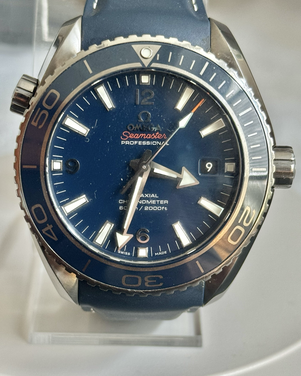 No Reserve - 2018 Omega Seamaster Planet Ocean 600M 45.5MM Blue Dial Rubber Strap (232.92.46.21.03.001)