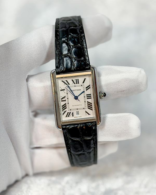 2017 Cartier Tank Solo 31MM Silver Dial Leather Strap (W5200027)