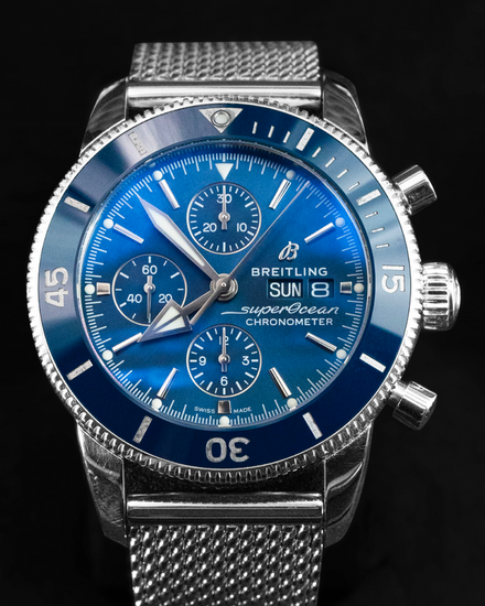 Breitling Superocean Heritage II Chronograph 44MM Blue Dial Steel Bracelet (A13313161C1A1)