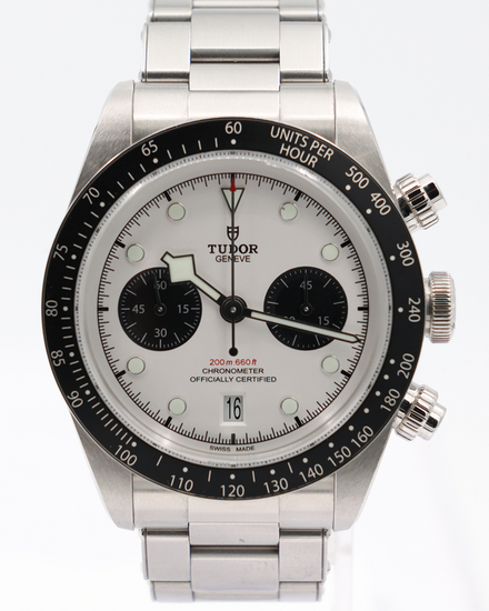 No Reserve - 2021 Tudor Black Bay Chrono "Panda" 41MM White Dial Steel Bracelet (79360N)