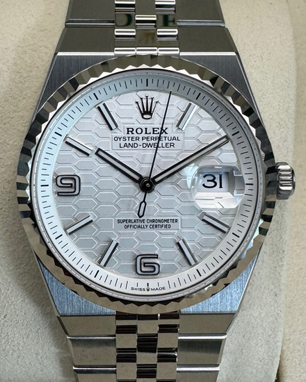 2026 Rolex Land-Dweller 36MM White Dial Flat Jubilee Bracelet (127234)