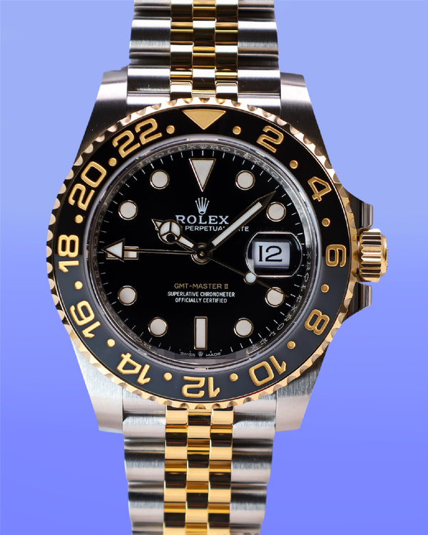 2026 Rolex GMT-Master II "Bumblebee" 40MM Black Dial Two-Tone Jubilee Bracelet (126713GRNR)