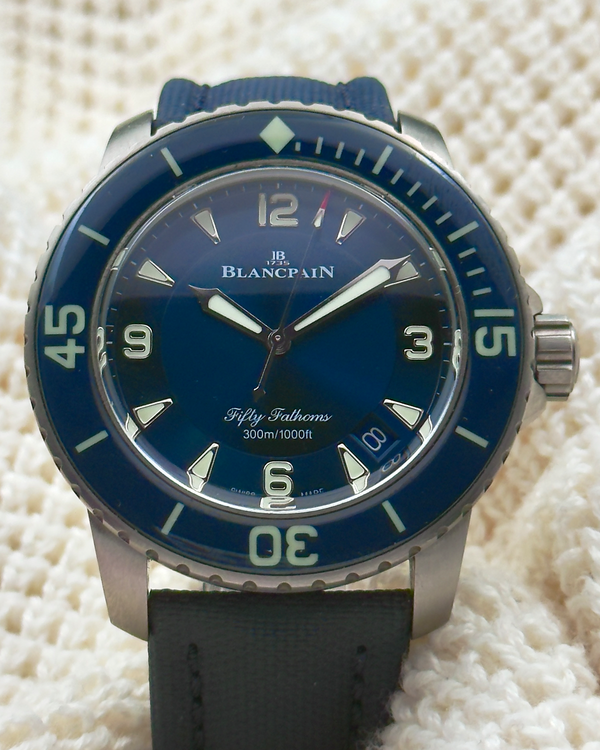 2024 Blancpain Fifty Fathoms 45MM Blue Dial Textile Strap (5015-12B40-O52A)