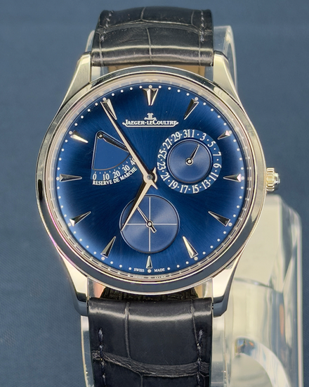 2020 Jaeger-LeCoultre Master Ultra Thin Power Reserve 39MM Blue Dial Leather Strap (Q1378480)