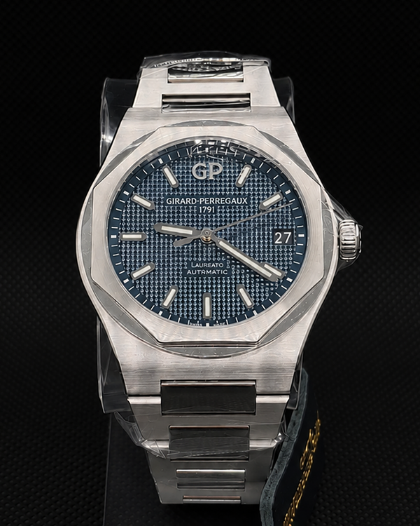 2026 Girard Perregaux Laureato 42MM Blue Dial Steel Bracelet (81010-11-431-11A)