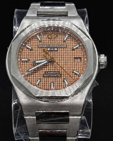 2026 Girard Perregaux Laureato 38MM Brown Dial Steel Bracelet (81005-11-3154-1CM)