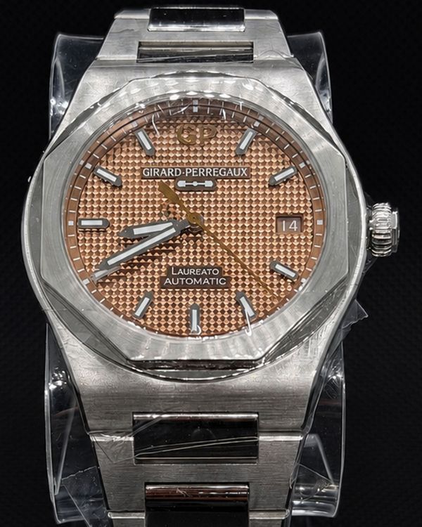 2026 Girard Perregaux Laureato 38MM Brown Dial Steel Bracelet (81005-11-3154-1CM)