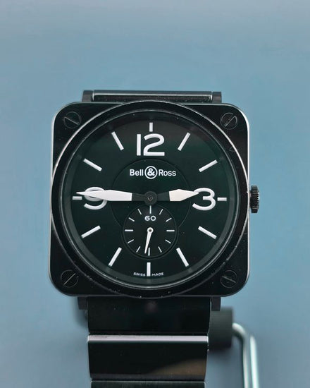 Bell & Ross BR S 39MM Quartz Black Dial Ceramic Bracelet (BRS-98-BCS)