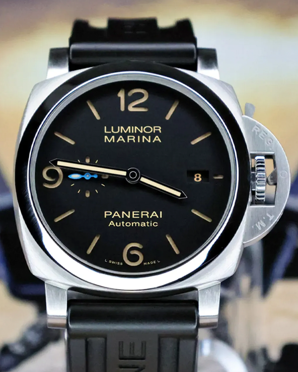2019 Panerai Luminor Marina 1950 3 Days 44MM Black Dial Rubber Strap (PAM01312)