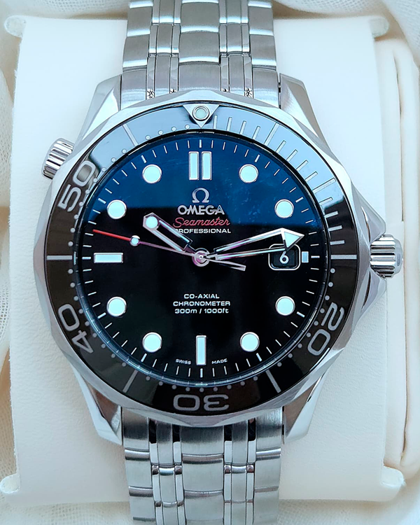 2018 Omega Seamaster Diver 300M 41mm Black Dial Steel Bracelet (212.30.41.20.01.003)