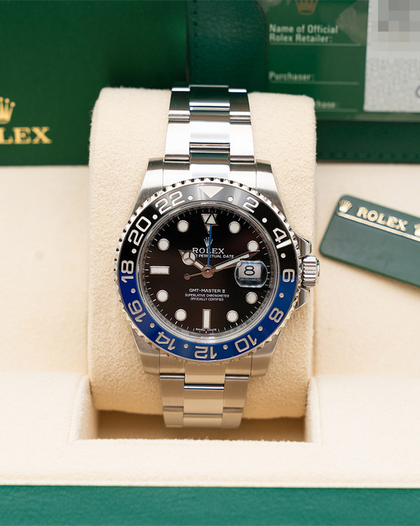 2015 Rolex GMT-Master II "Batman" 40mm Black Dial Oyster Bracelet (116710BLNR)