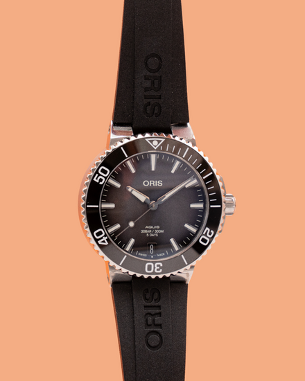 Oris Aquis Date Calibre 400 41.5MM Black Dial Rubber Strap (01 400 7769 4154-07)