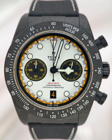 2026 Tudor Black Bay Chrono Carbon 26 “Racing Bulls” 42MM White Dial Rubber Strap (79377KN)