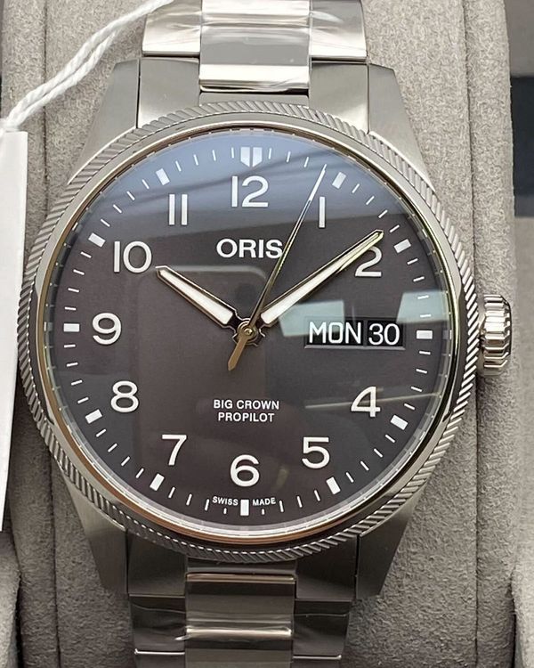 2026 Oris Big Crown Propilot Day-Date 44MM Grey Dial Steel Bracelet (01 752 7760 4063-07 8 22 08P)