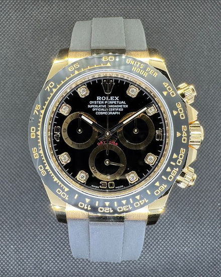 2023 Rolex Cosmograph Daytona 40MM Black Dial Rubber Strap (116518LN)