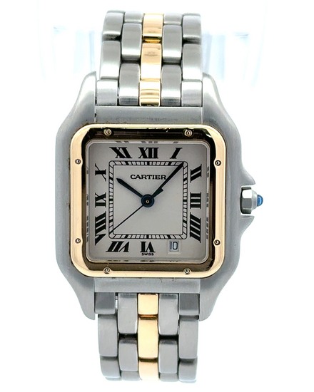 Cartier Panthère De Cartier 26.5MM Quartz White Dial Two-Tone Bracelet (W25028B5)