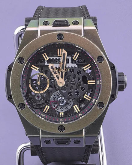 Hublot Big Bang Meca-10 Magic Gold Unico 45MM Skeleton Dial Rubber Strap (414.MX.1138.RX)