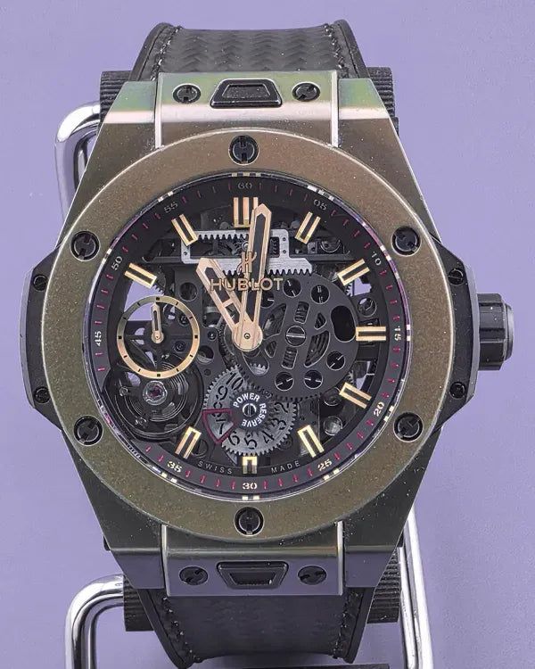 Hublot Big Bang Meca-10 Magic Gold Unico 45MM Skeleton Dial Rubber Strap (414.MX.1138.RX)