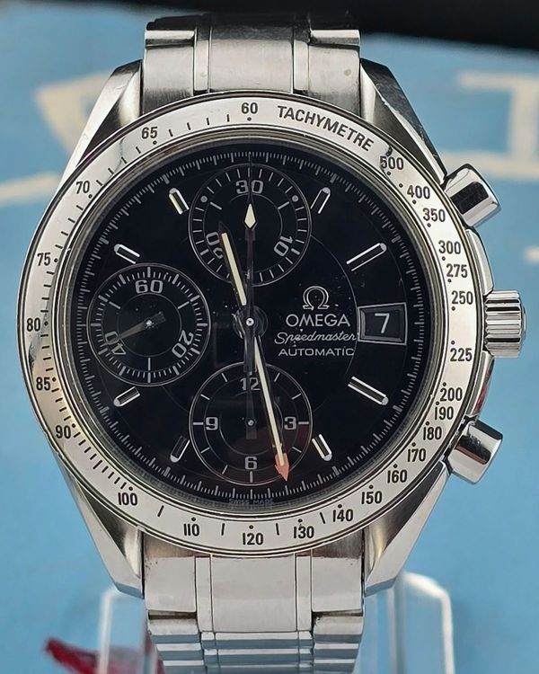 No Reserve - Omega Speedmaster Date 39MM Black Dial Steel Bracelet (3513.50.00)