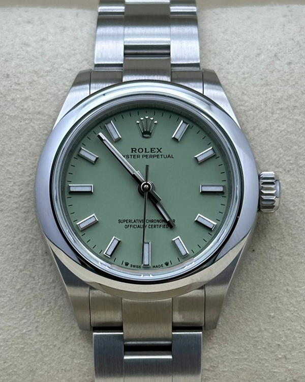 2026 Rolex Oyster Perpetual 31MM Pistachio Dial Oyster Bracelet (277200)