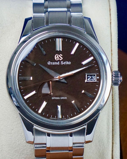 Grand Seiko Spring Drive "Mt. Fuji Volcanic Red" L.E. 40.2MM Brown Dial Steel Bracelet (SBGA455G)