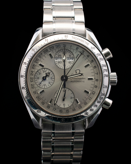 2000 Omega Speedmaster Day-Date 39MM Silver Dial Steel Bracelet (3523.30.00)