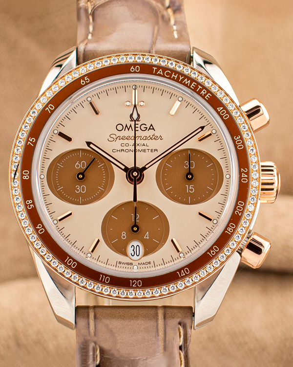 2025 Omega Speedmaster 38MM Brown Dial Leather Strap (324.28.38.50.02.002)