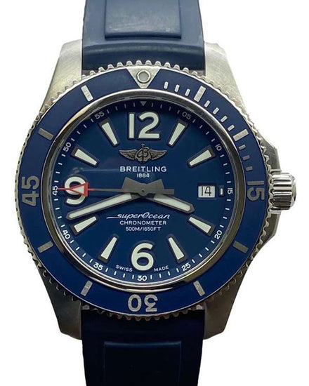 2023 Breitling Superocean 42MM Blue Dial Rubber Strap (A17366)