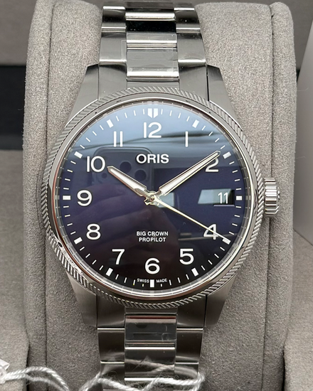 2026 Oris Big Crown ProPilot Big Date 41MM Blue Dial Steel Bracelet (01 751 7761 4065-07 8 20 08P)