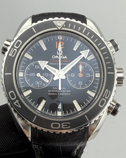 2013 Omega Seamaster Planet Ocean 600M 45.5MM Black Dial Leather Strap (232.32.46.51.01.005)