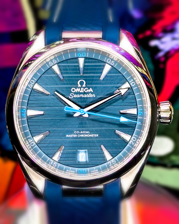 2022 Omega Seamaster Aqua Terra 150M 41MM Blue Dial Rubber Strap (220.12.41.21.03.002)