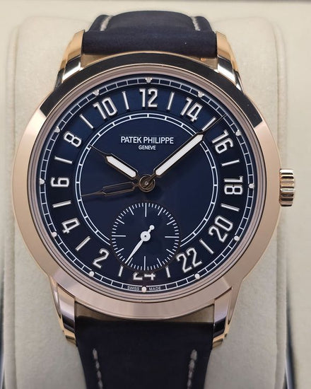 2025 Patek Philippe Calatrava Travel Time 42MM Blue Dial Leather Strap (5224R-001)