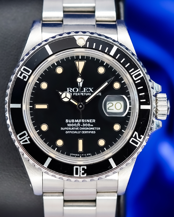 1986 Rolex Submariner 40MM Black Dial Oyster Bracelet (16800)