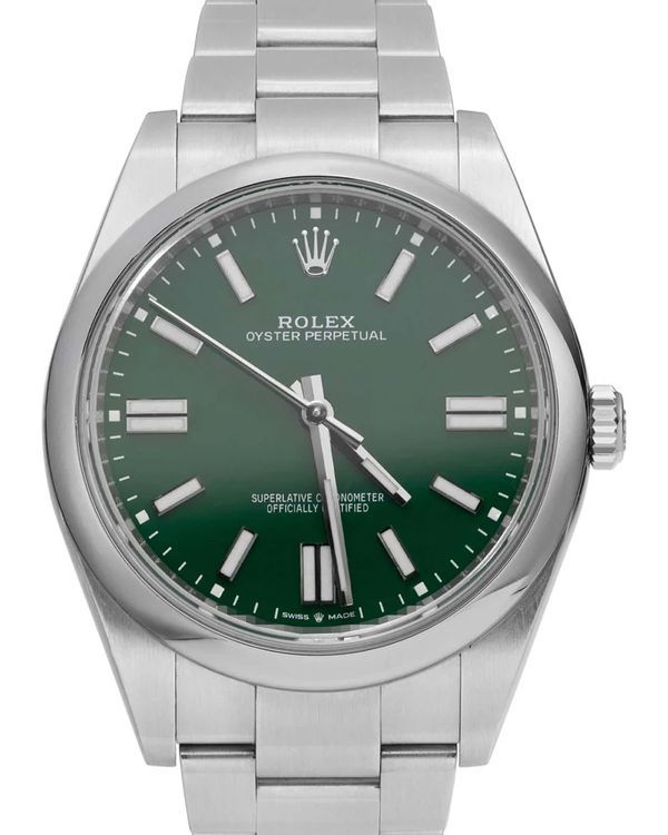 2025 Rolex Oyster Perpetual 41MM Green Dial Oyster Bracelet (124300)