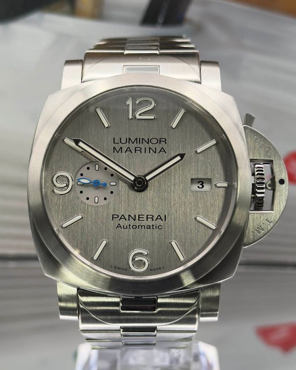 2020 Panerai 1950 3 Days Luminor Marina 44MM Silver Dial Steel Bracelet (PAM978)