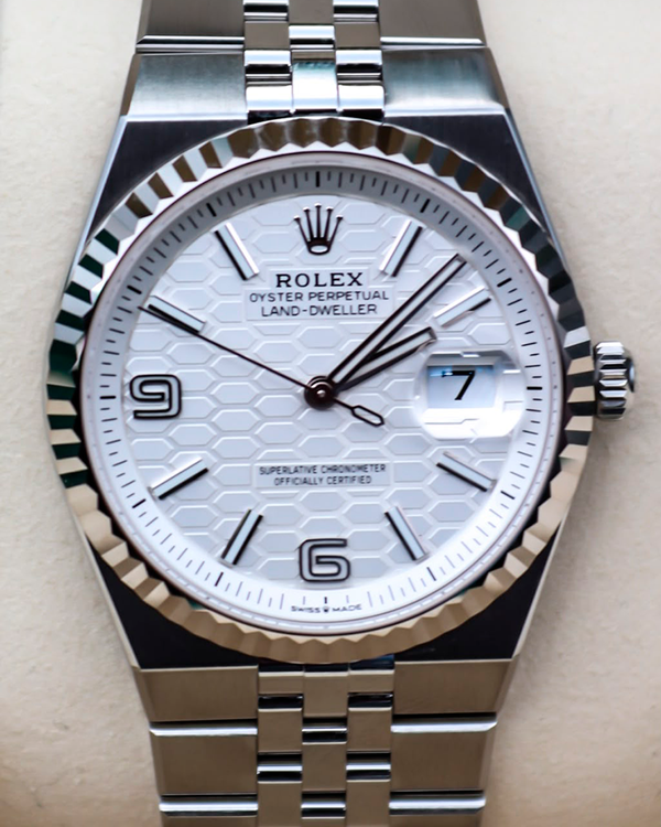 2026 Rolex Land-Dweller 36MM White Dial Flat Jubilee Bracelet (127234)