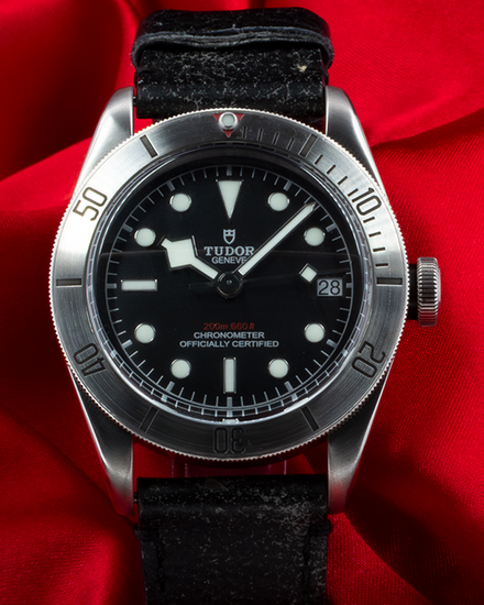 No Reserve -  2022 Tudor Black Bay Heritage 41MM Black Dial Leather Strap (79730)