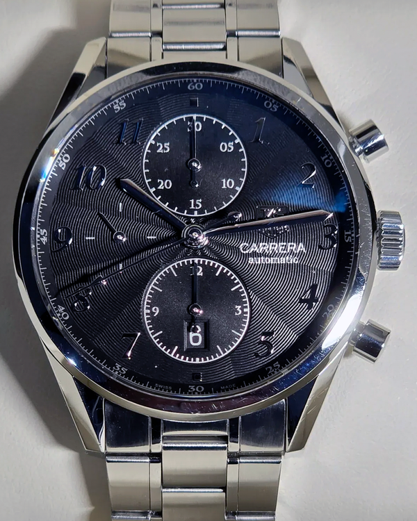 TAG Heuer Carrera Calibre 16 Heritage 41MM Black Dial Steel Bracelet (CAS2110.BA0730)