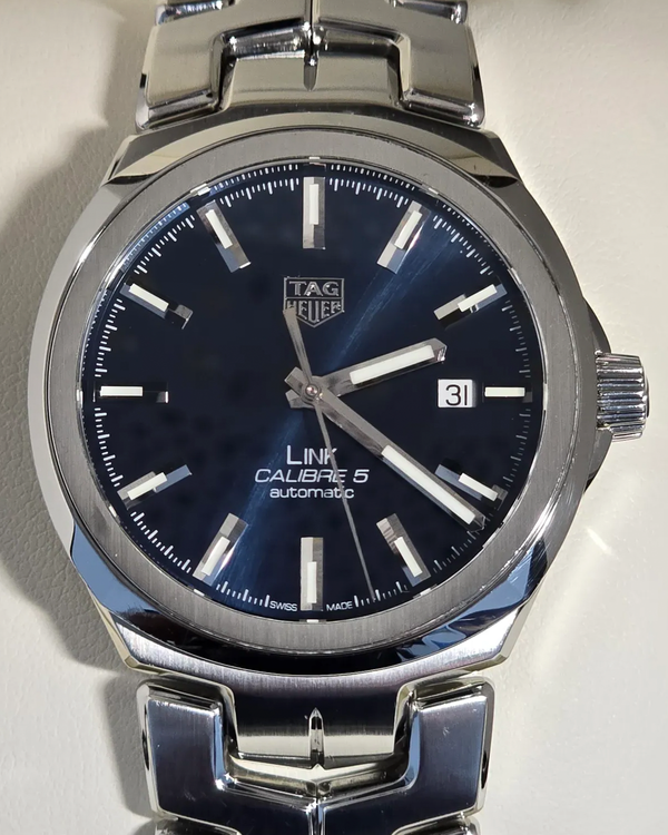 2018 Tag Heuer Link 41MM Blue Dial Steel Bracelet (WBC2112.BA0603)