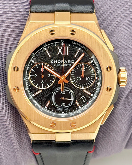 Chopard Alpine Eagle XL Chrono 44MM Black Dial Leather Strap (295387-9001)