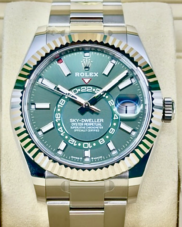 2026 Rolex Sky-Dweller 42MM Green Dial Oyster Bracelet (336934)