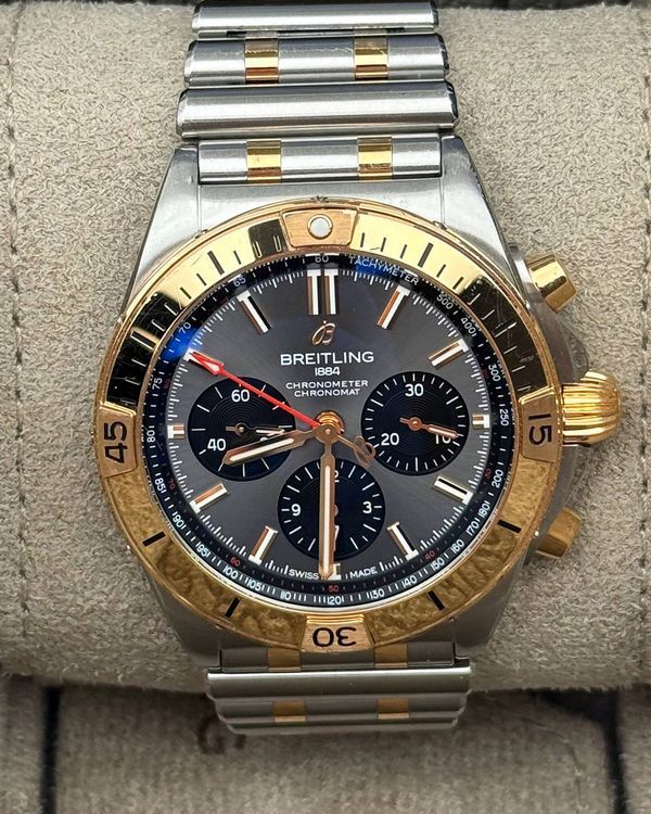 Breitling Chronomat 42MM Grey Dial Two-Tone Bracelet (UB0134)