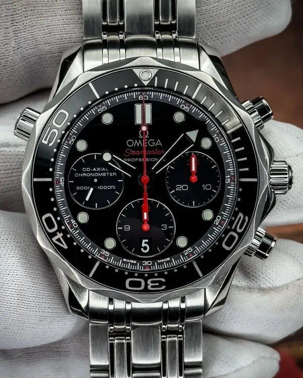 2024 Omega Seamaster Diver 300M Chronograph 42MM Black Dial Steel Bracelet (212.30.42.50.01.001)