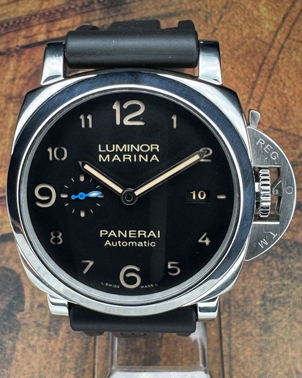 2018 Panerai Luminor Marina 1950 3 Days 44MM Black Dial Rubber Strap (PAM01359)