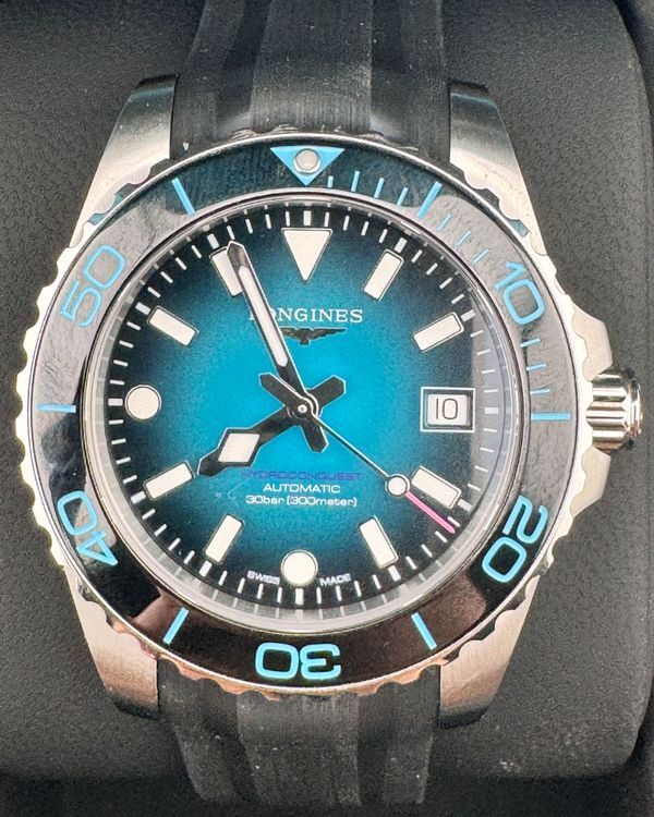 2026 Longines HydroConquest "2026 Commonwealth Games" L. E. 39MM Teal Dial Rubber Strap (L3.779.4.09.9)