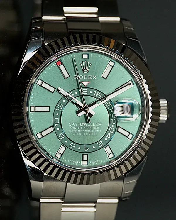 2026 Rolex Sky-Dweller 42MM Green Dial Oyster Bracelet (336934)