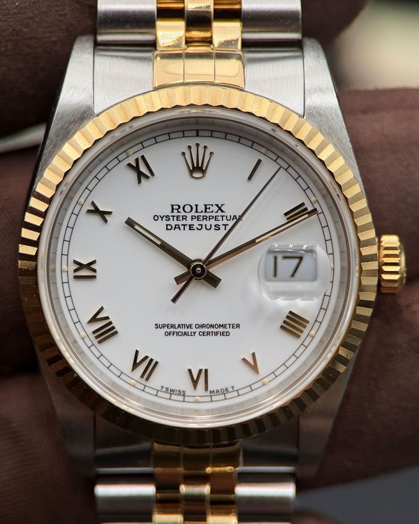 1990 Rolex Datejust 36MM White Dial Two-Tone Jubilee Bracelet (16233)