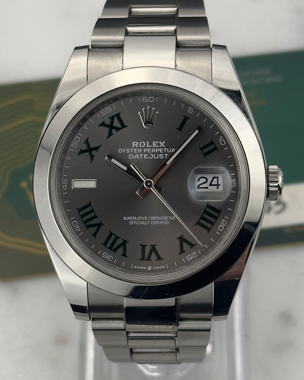 2023 Rolex Datejust "Wimbledon" 41MM Slate Dial Oyster Bracelet (126300)